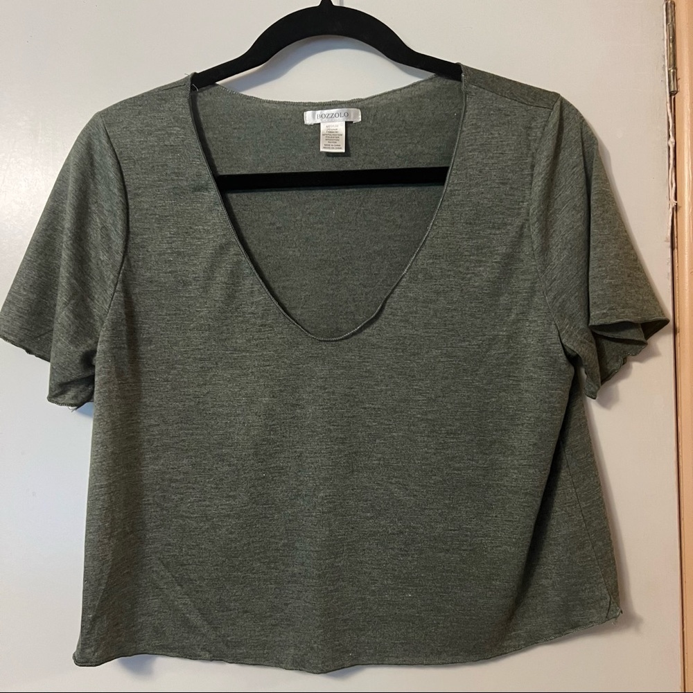 Olive Green Cropped TShirt